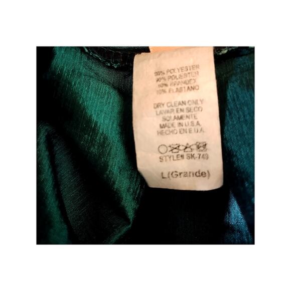 Kafe Womens High waist/rise Blue Silk Midi Skirt Size Large - Picture 10 of 10